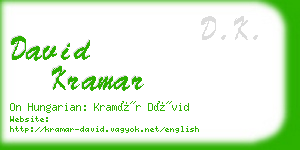 david kramar business card